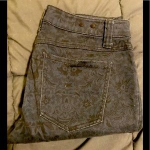 Cabi Bootcut Lace detail navy pants